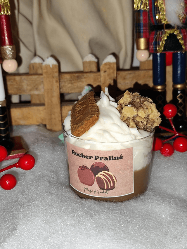 Bougie gourmande Rocher Praliné 200 grammes